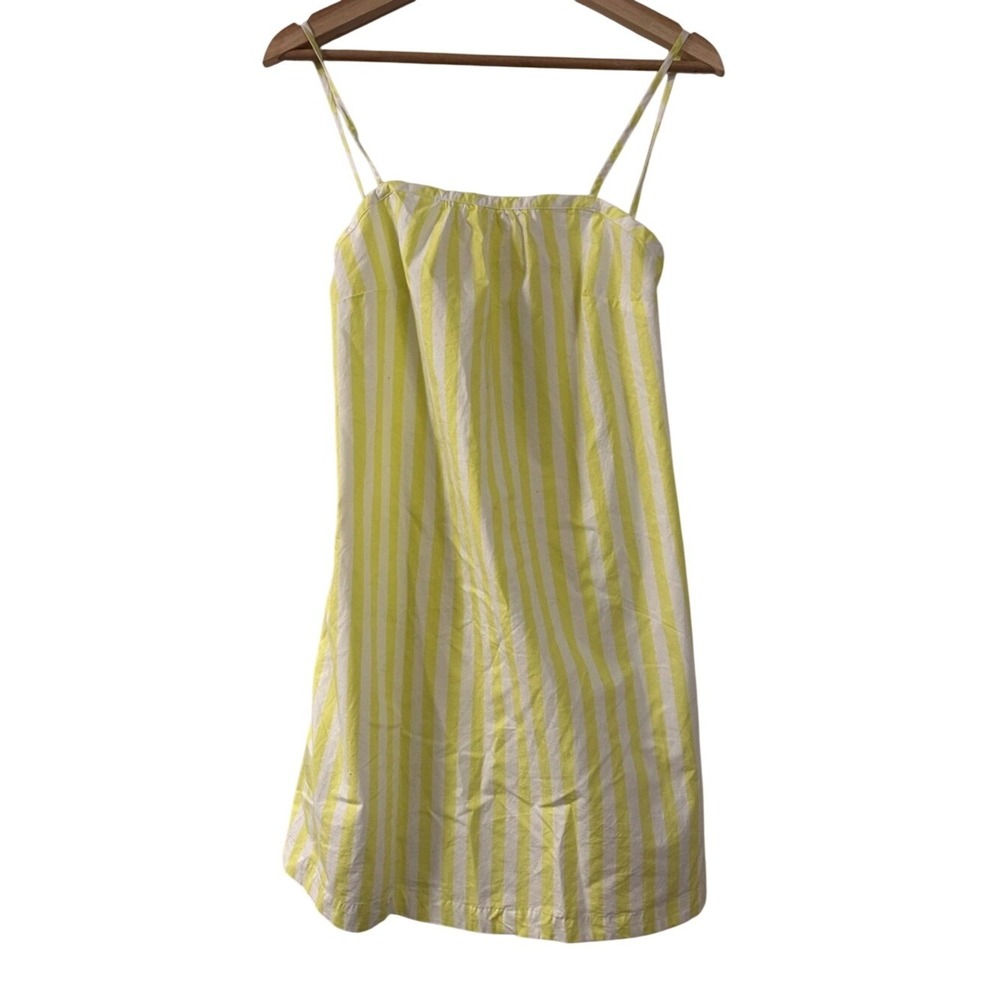 a new day neon Yellow and White Striped Mini Dress NWT size XS